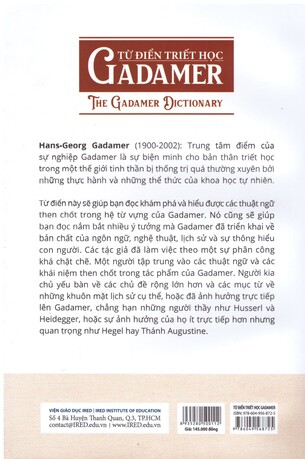 Từ Điển Triết Học Gadamer - The Gadamer Dictionary - Chris Lawn, Niall Keane