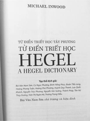 Từ điển triết học Hegel Michael Inwood