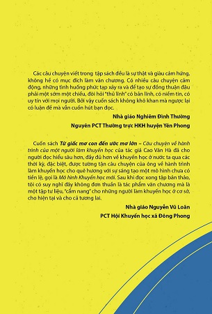 Sách Từ Giấc Mơ Con Đến Ước Mơ Lớn - Câu chuyện về hành trình của một người làm khuyến học - Cao Văn Hà