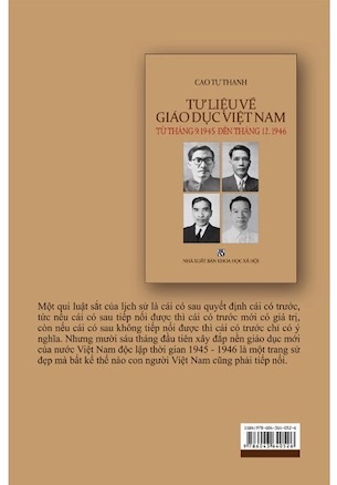 Tư Liệu Về Giáo Dục Việt Nam - Từ Tháng 9-1945 Đến Tháng 12-1946 - Cao Tự Thanh