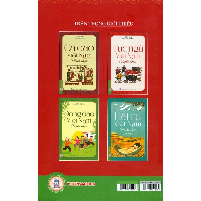 Combo (3 Cuốn Sách) Ca Dao Việt Nam Tuyển Chọn + Tục Ngữ Việt Nam Tuyển Chọn + Hát Ru Việt Nam Tuyển Chọn (Minh Anh)