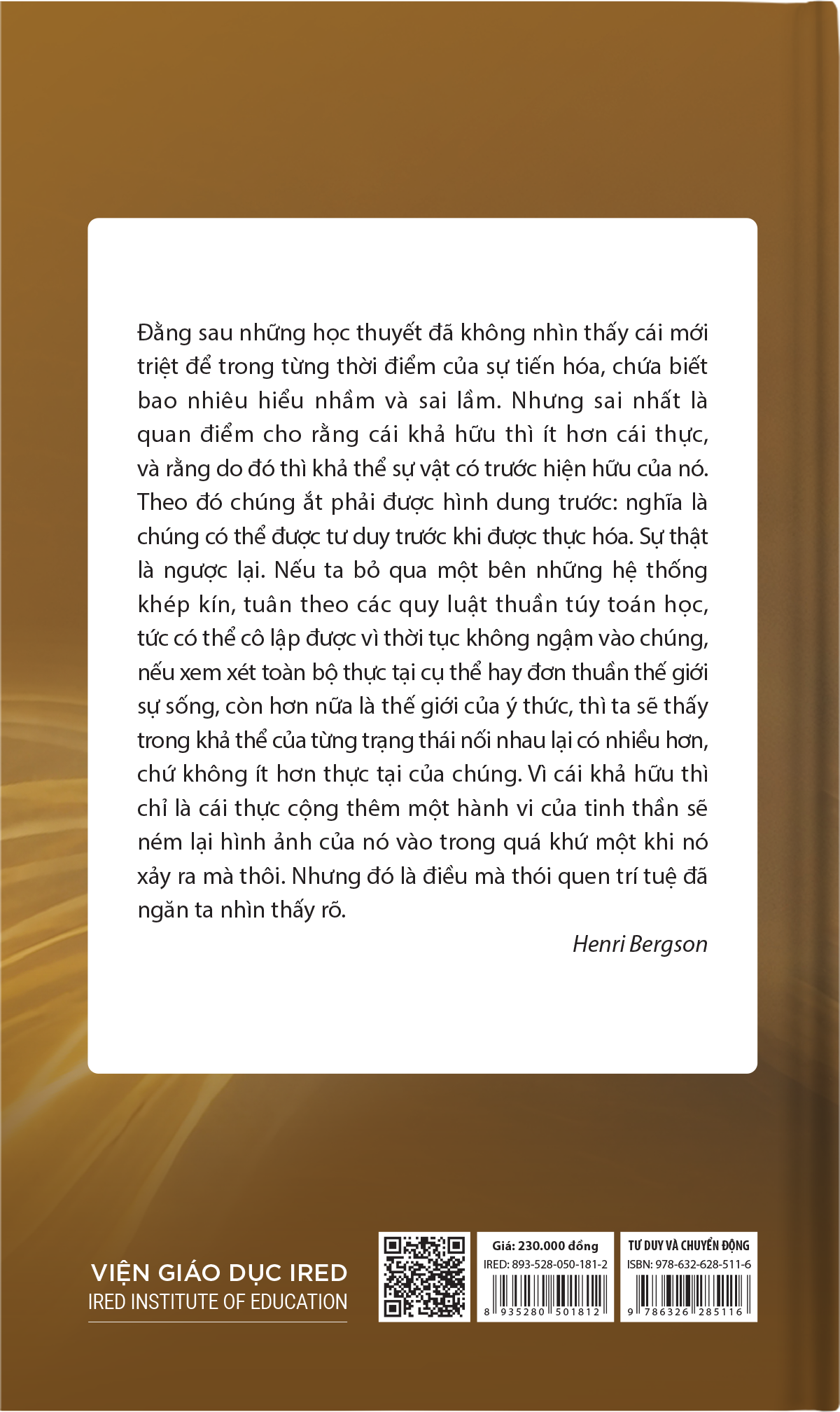 Tư Duy và Chuyển Động (La pensée et le mouvant) Henri Bergson