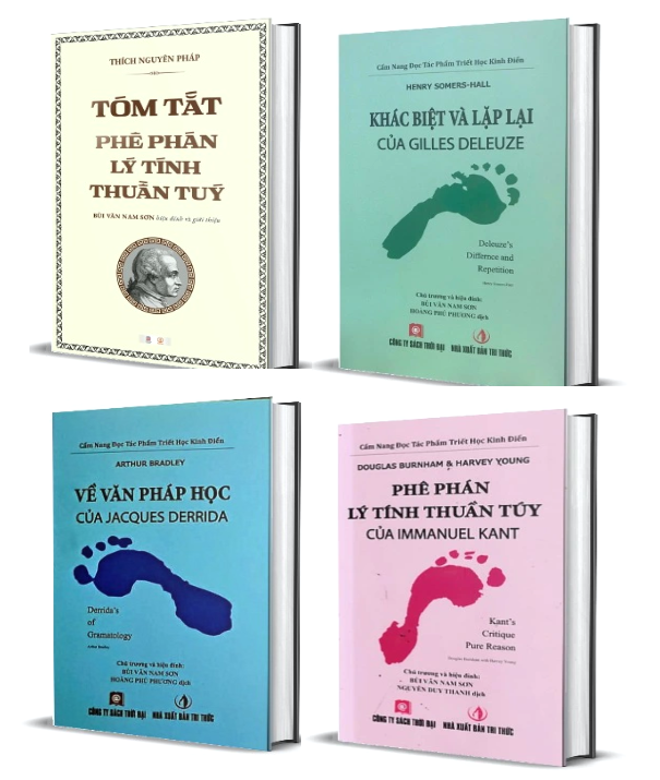 Combo (4 Cuốn Sách) Tóm tắt Phê phán lý tính thuần túy + Về Văn Pháp Học Của Jacques derrida + Khác Biệt Và Lặp Lại Của Gilles Deleuze + Phê Phán Lý Tính Thuần Túy Của Immanuel Kant (Bìa Cứng)