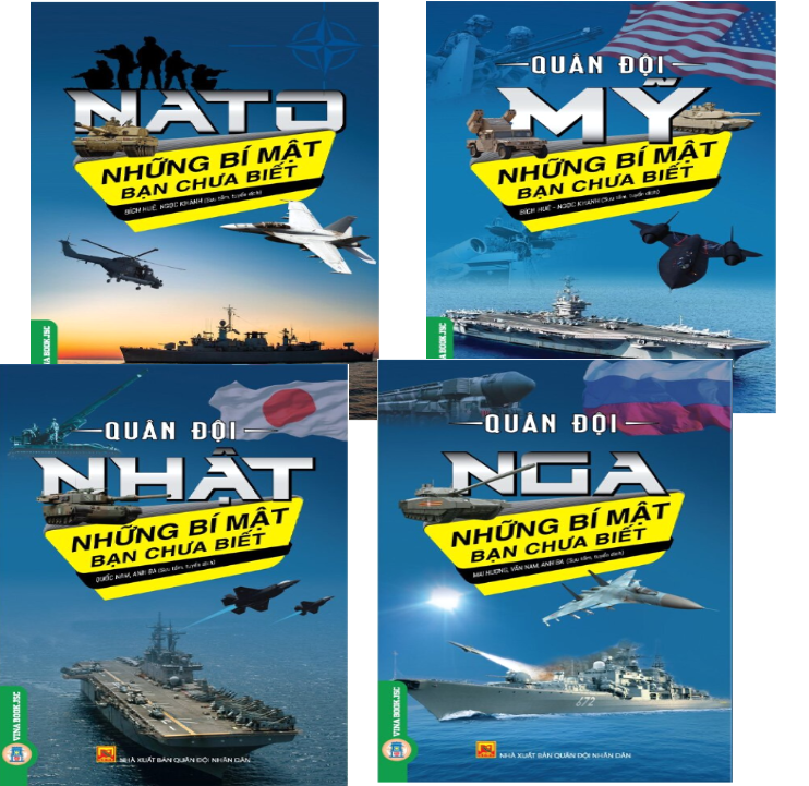 Combo (4 Cuốn sách) Những Bí Mật Bạn Chưa Biết: NATO - Quân Đội Mỹ - Quân Đội Nhật - Quân Đội Nga 