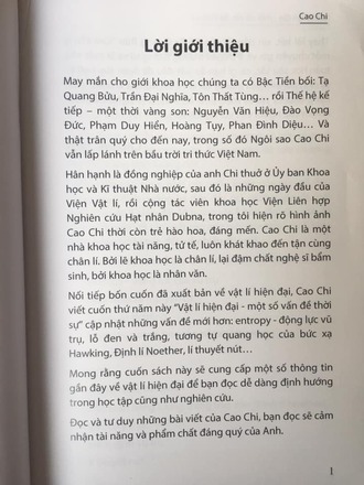 Vật Lý Hiện Đại: Mốt Số Vấn Đề Thời Sự Cao Chi