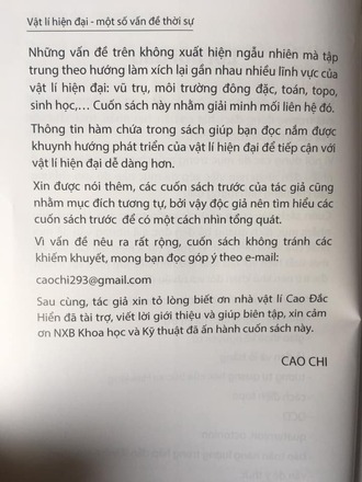 Vật Lý Hiện Đại: Mốt Số Vấn Đề Thời Sự Cao Chi