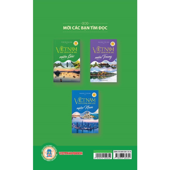 (Bộ 3 Cuốn Sách) Việt Nam Non Sông Gấm Vóc (Miền Nam, Miền Trung, Miền Bắc) Phạm Hương, Võ Văn Thành