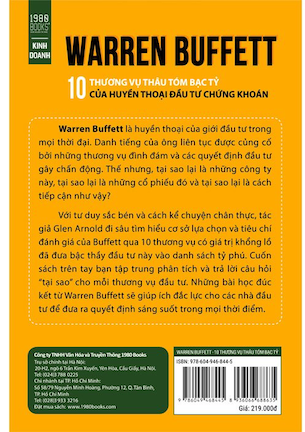 Warren Buffett - 10 Thương Vụ Thâu Tóm Bạc Tỷ Của Huyền Thoại Đầu Tư Chứng Khoán - Glen Arnold