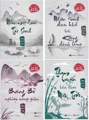 (Tủ Sách Lặng Ngắm Nhân Sinh) Tham Luyến Hóa Theo Mây Trời - Buông Bỏ Nghiệp Nóng Giận - Nhân Sinh Đau Khổ Bởi Không Đành Lòng - Như Một Lần Tái Sinh (Bộ 4 cuốn) - Đàm Tịch Tâm