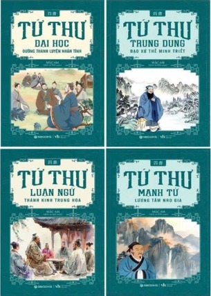 Combo (4 Cuốn Sách) Tứ Thư: Đại Học - Luận Ngữ - Trung Dung - Mạnh Tử (Bộ 4 Cuốn) - Mặc Am