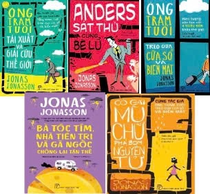 Combo (5 cuốn sách) Ông Trăm Tuổi Tái Xuất Và Giải Cứu Thế Giới - Anders Sát Thủ Cùng Bè Lũ - Ông Trăm Tuổi Trèo Qua Cửa Sổ Và Biến Mất - Bà Tóc Tím, Nhà Tiên Tri Và Gã Ngốc Chống Lại Tận Thế - Cô Gái Mù Chữ Phá Bom Nguyên Tử của tác giả Jonas Jonasson