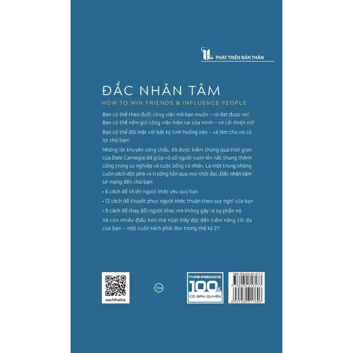 sách Đắc Nhân Tâm - Cuốn Sách Đầu Tiên Và Duy Nhất Bạn Cần Để Bước Tới Thành Công (Bìa cứng) - Dale Carnegie