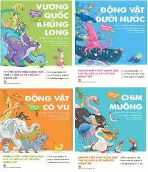 Combo (4 cuốn sách) Động Vật Kì Thú: Vương Quốc Khủng Long - Chim Muông - Động Vật Dưới Nước - Động Vật Có Vú - Bảo Tàng Khoa Học Dolphin Media, Ruiying Studio