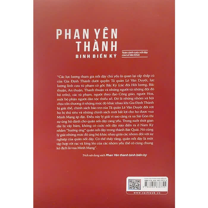 Sách Phan Yên Thành Binh Biến Ký - Toàn Cảnh Cuộc Nổi Dậy Của Lê Văn Khôi (Trần Hoàng Vũ)