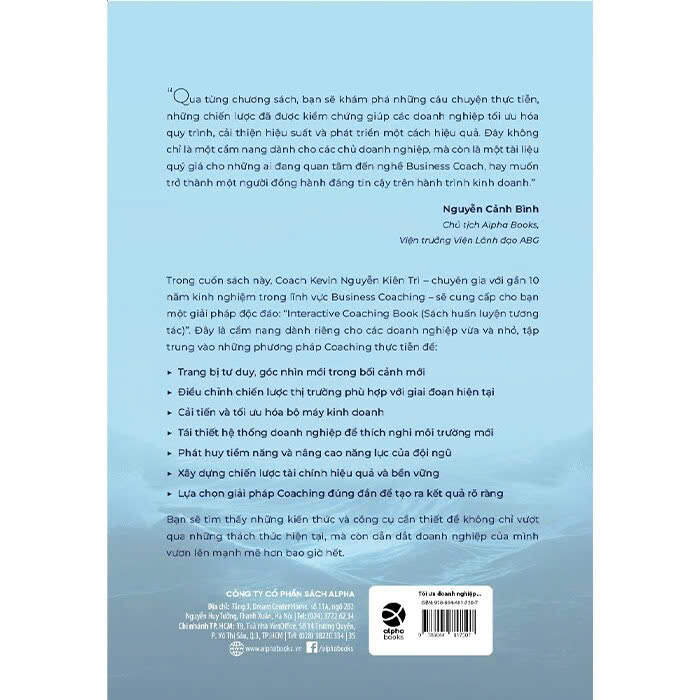 Sách Tối Ưu Doanh Nghiệp (Đột Phá Cùng Business Coach) ThS. Kevin Nguyễn Kiên Trì