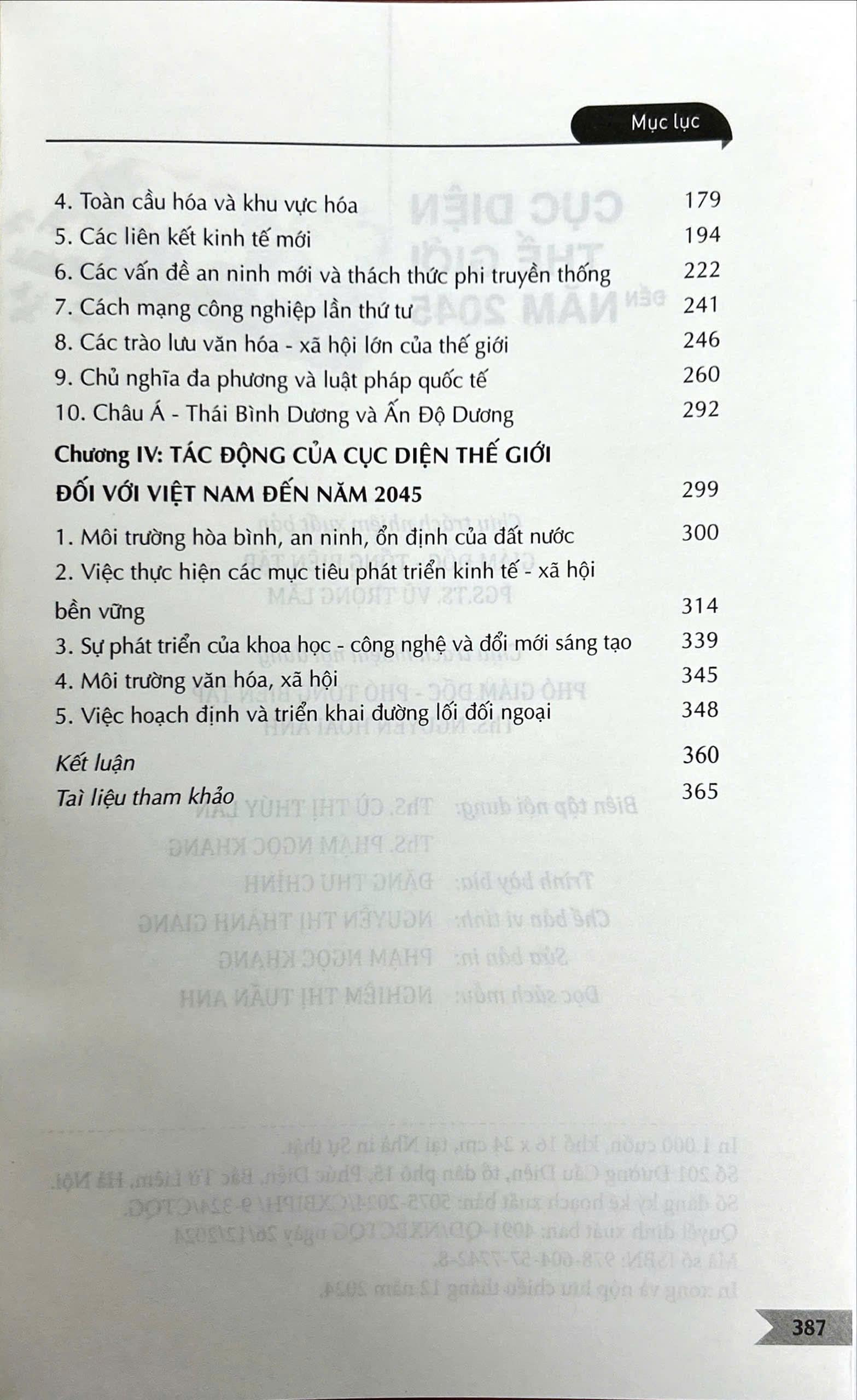 Sách Cục diện thế giới đến năm 2045 (TS. Nguyễn Minh Vũ)