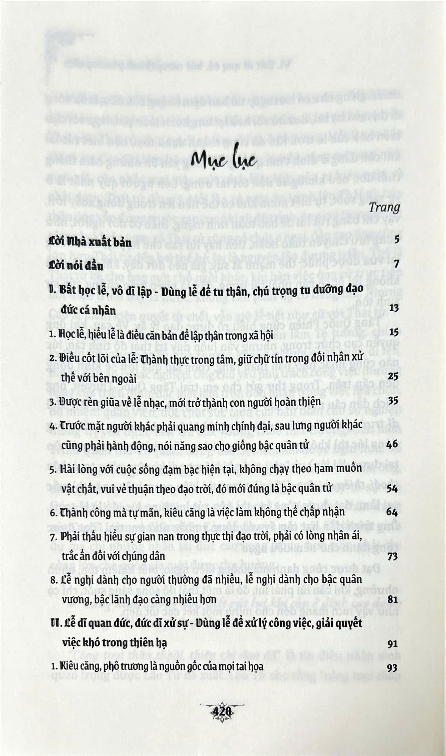 Sách thánh hiền – Lễ ( Chiêm Dật Thiên, Hạng Cửu Vũ)
