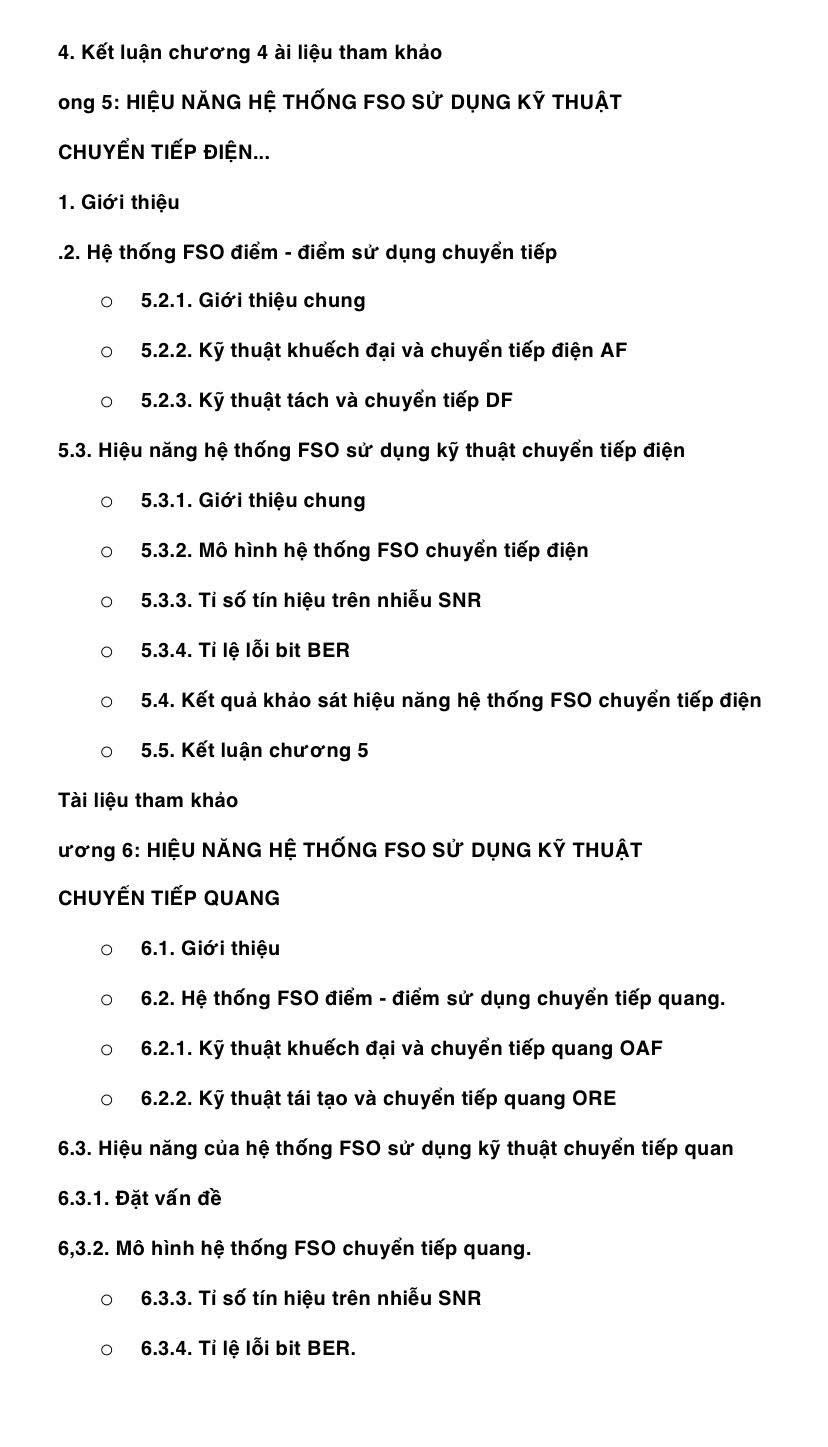 Nguyên lý và Hiệu năng Hệ thống truyền thông quang không dây