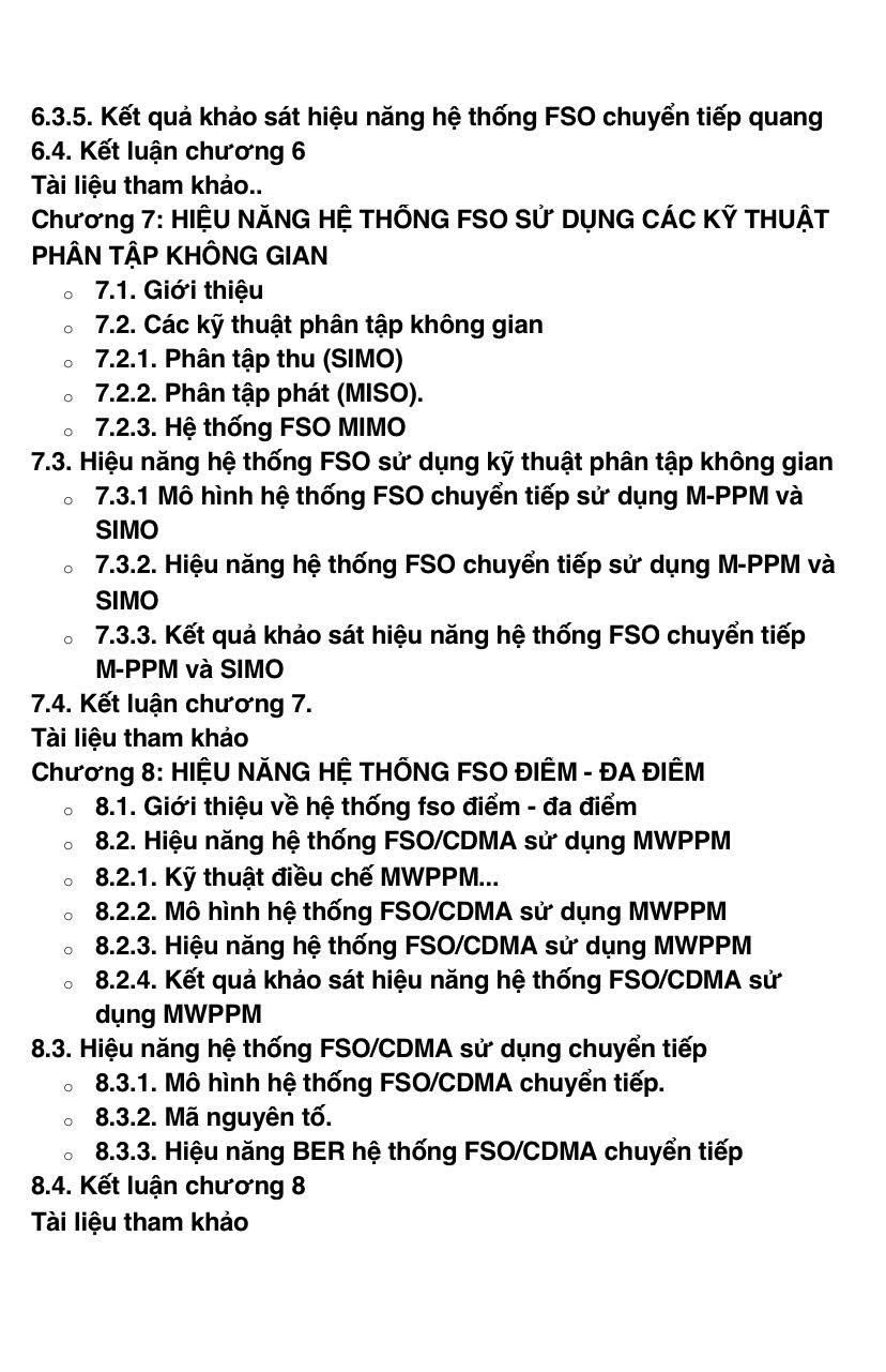 Nguyên lý và Hiệu năng Hệ thống truyền thông quang không dây