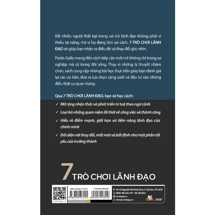 7 Trò Chơi Lãnh Đạo - Định Hướng Hành Trình Nội Tâm Nhà Lãnh Đạo - Paolo Gallo