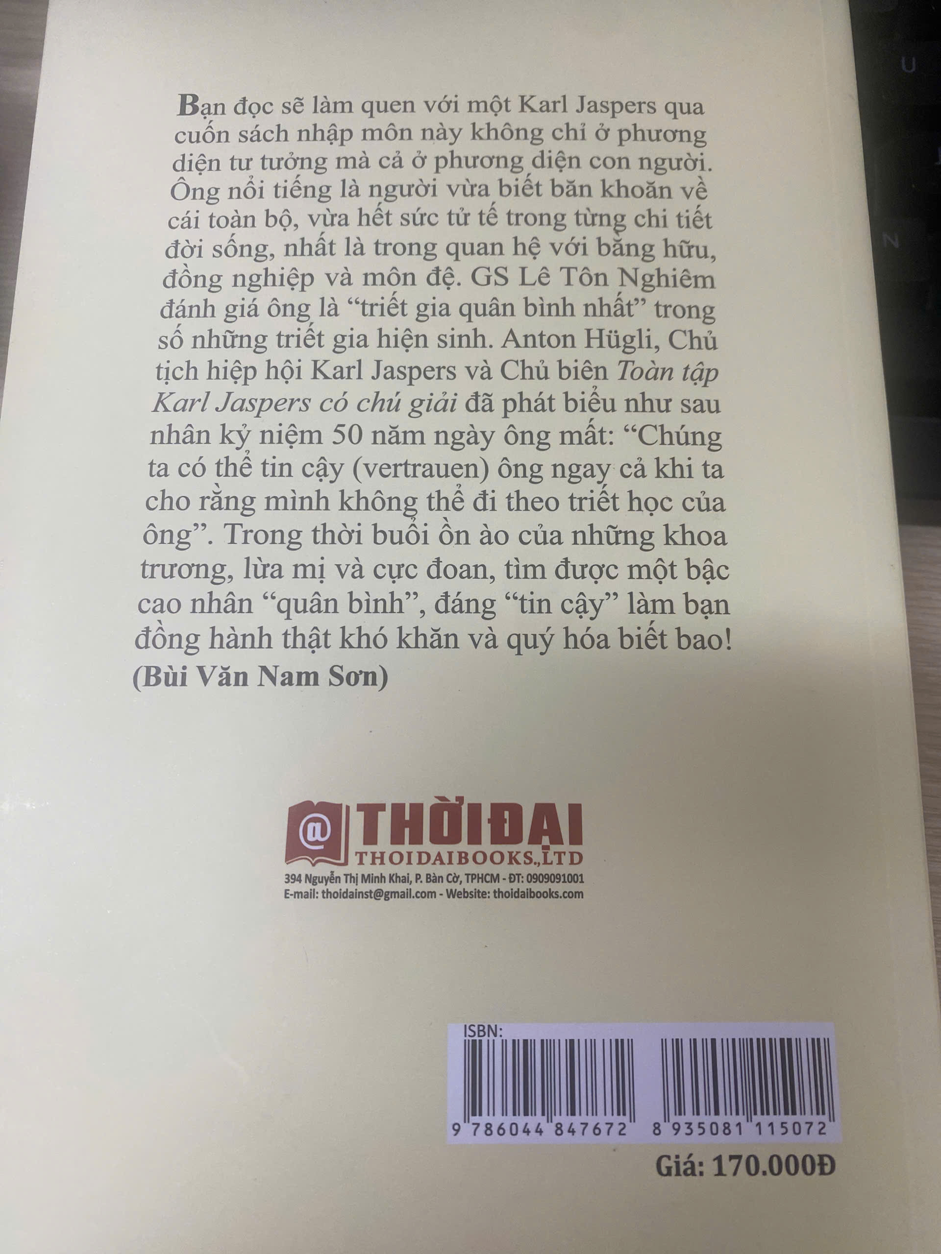 Triết Học Nhập Môn - Karl Jaspers