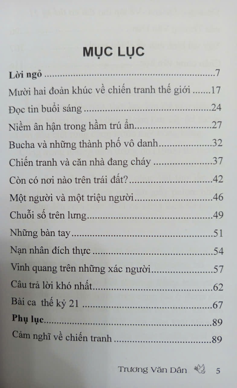Bài Ca Thế Kỷ 21 - Thơ Về Thảm Họa Và Các Cuộc Chiến Tranh - Trương Văn Dân