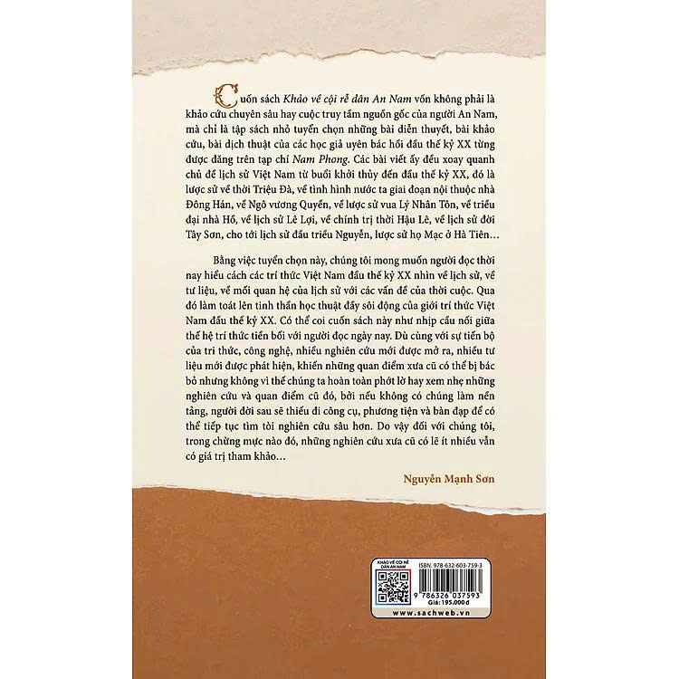 Khảo Về Cội Rễ Dân An Nam