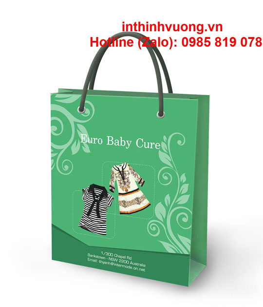 in túi giấy cho shop quần áo