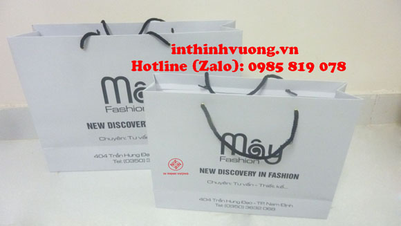 in túi giấy cho shop thời trang