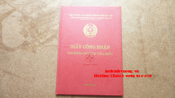 Khung giấy khen bìa da mẫu mới 