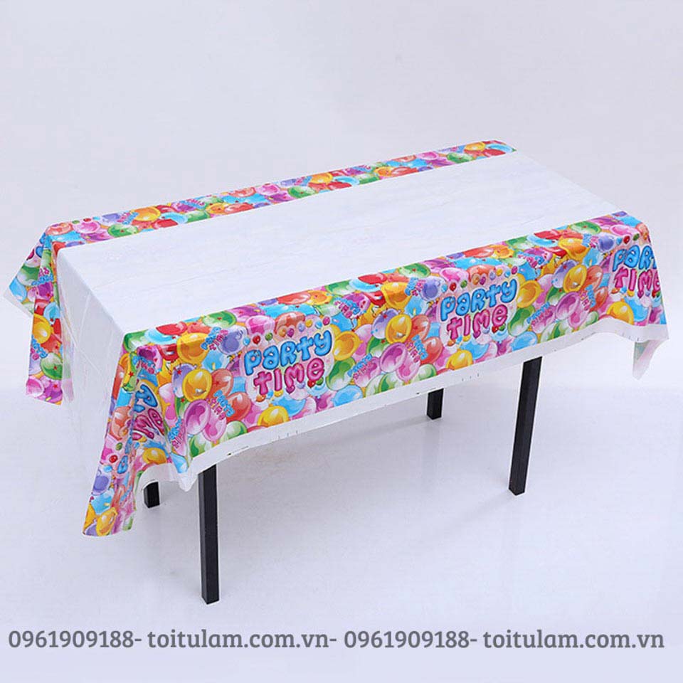 Khăn trải bàn chủ đề PARTY TIME Khăn Trải Bàn Chủ Đề Party Time