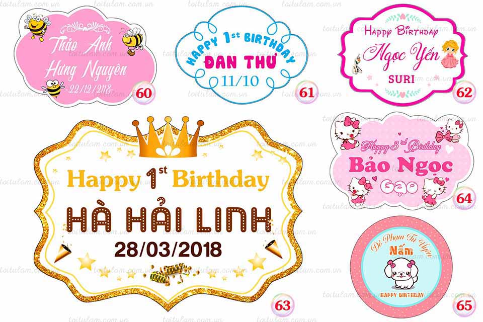 Bảng hashtag cầm tay Chúc Mừng Sinh Nhật  Happy Birthday