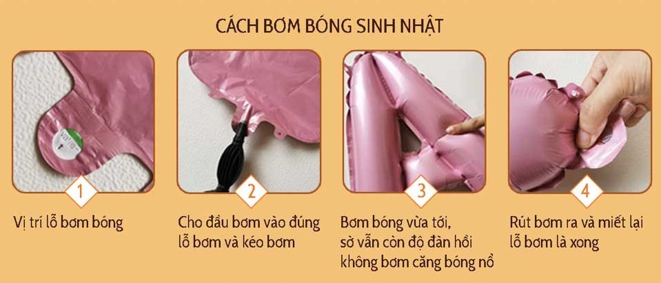 hướng dẫn bơm bóng sinh nhật 