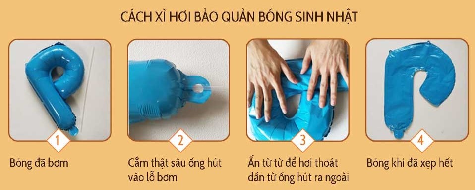 hướng dẫn bảo quản bóng sinh nhật