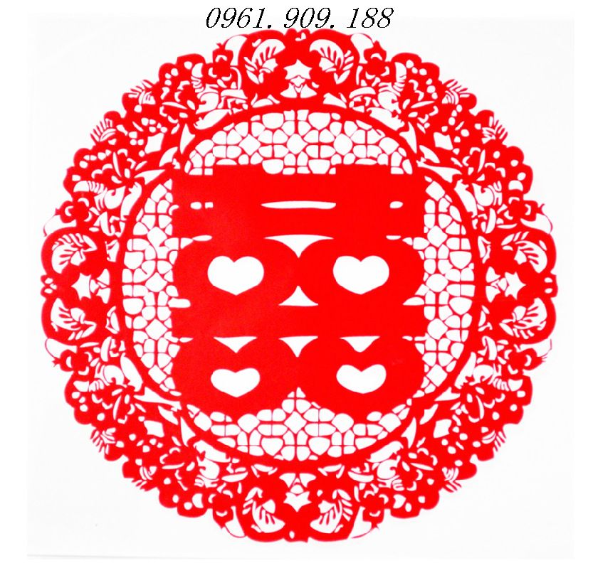 Decal chữ hỷ tròn họa tiết Decal Chữ Hỷ Tròn Họa Tiết