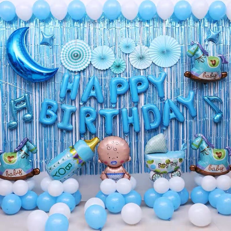 SET Trang TRí Sinh Nhật Bé Trai Bé GáI 2 RèM KIM Tuyến Bóng CHữ Happy  Birthday giá rẻ Tháng 82023BigGo Việt Nam