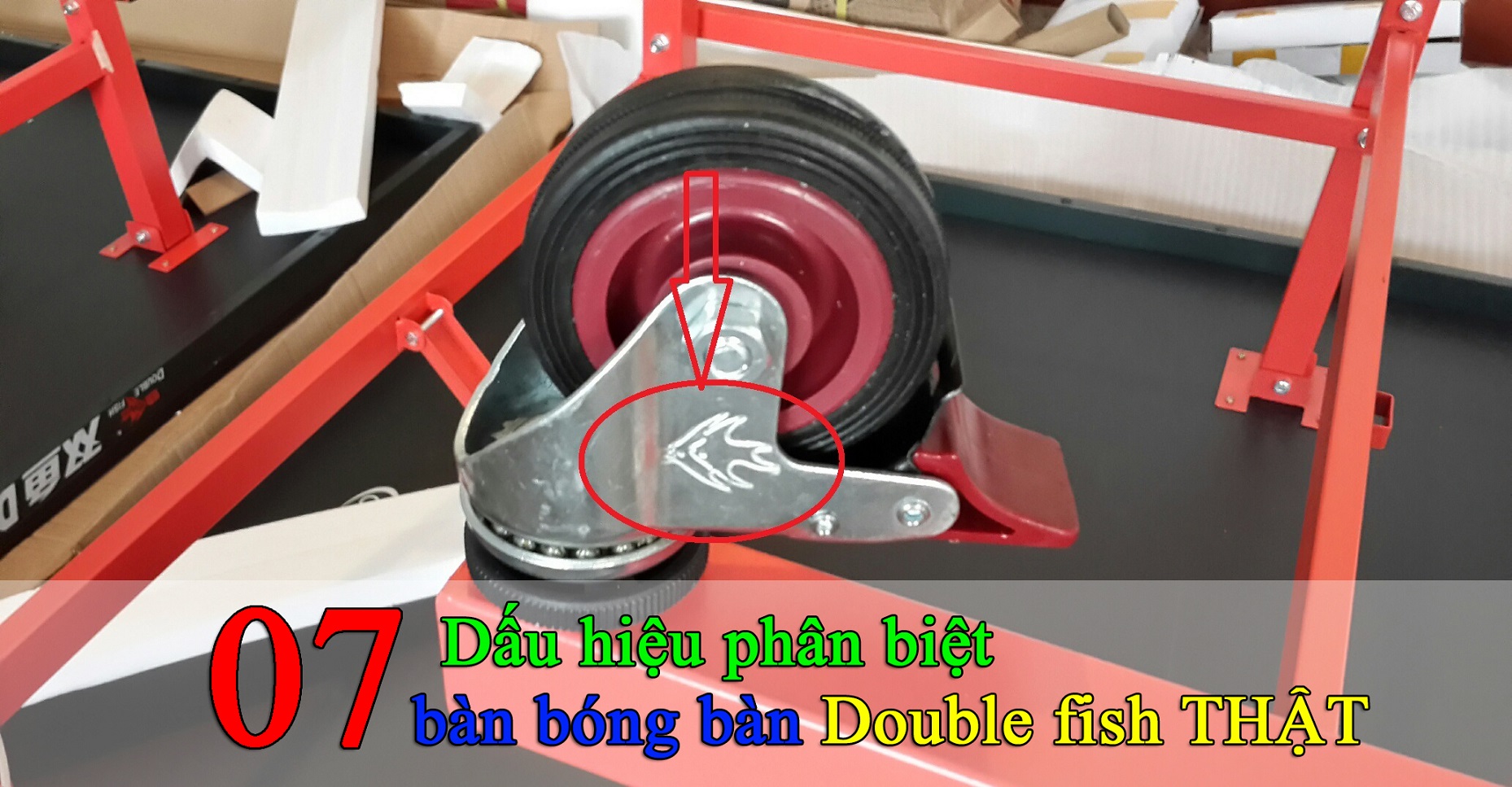 07 dấu hiệu phân biệt bàn bóng bàn Double fish Song Ngư thật giả