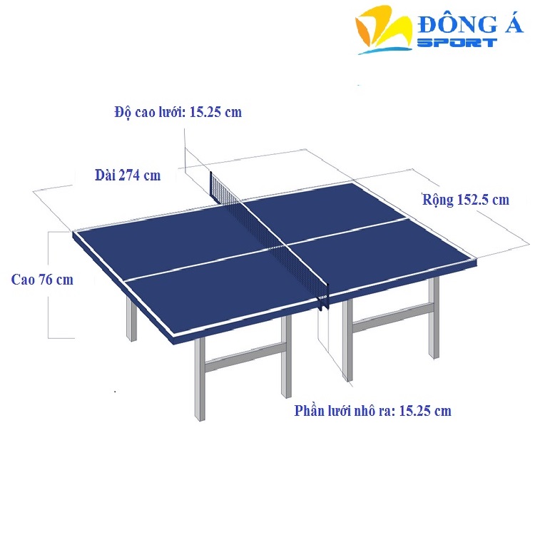 Cách làm bàn bóng bàn bằng bê tông đúng kích thước tiêu chuẩn thi đấu