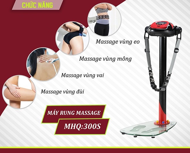 Hỗ trợ tập các nhóm cơ với máy massage MHQ300s