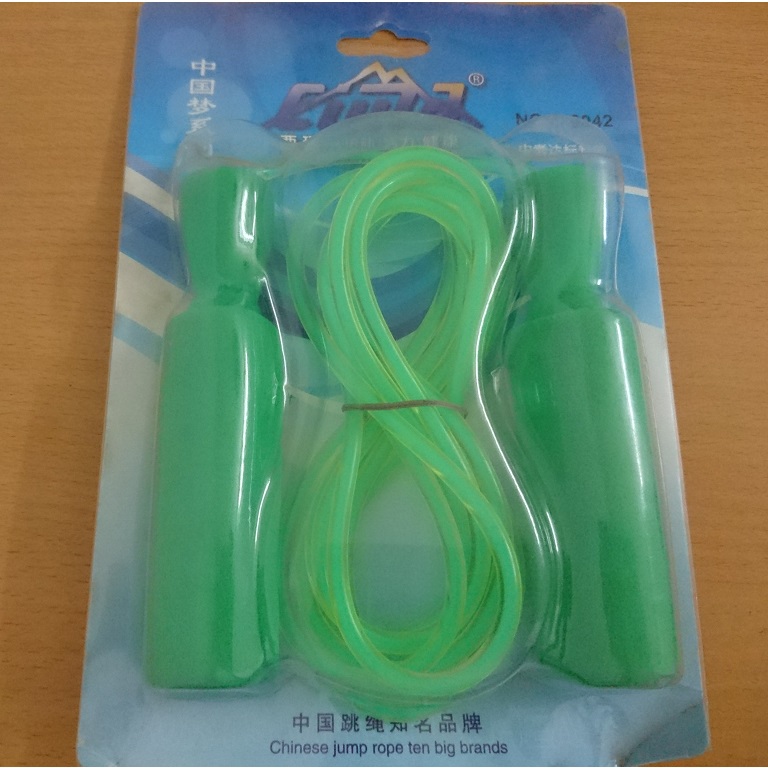 dây nhảy thể dục màu xanh