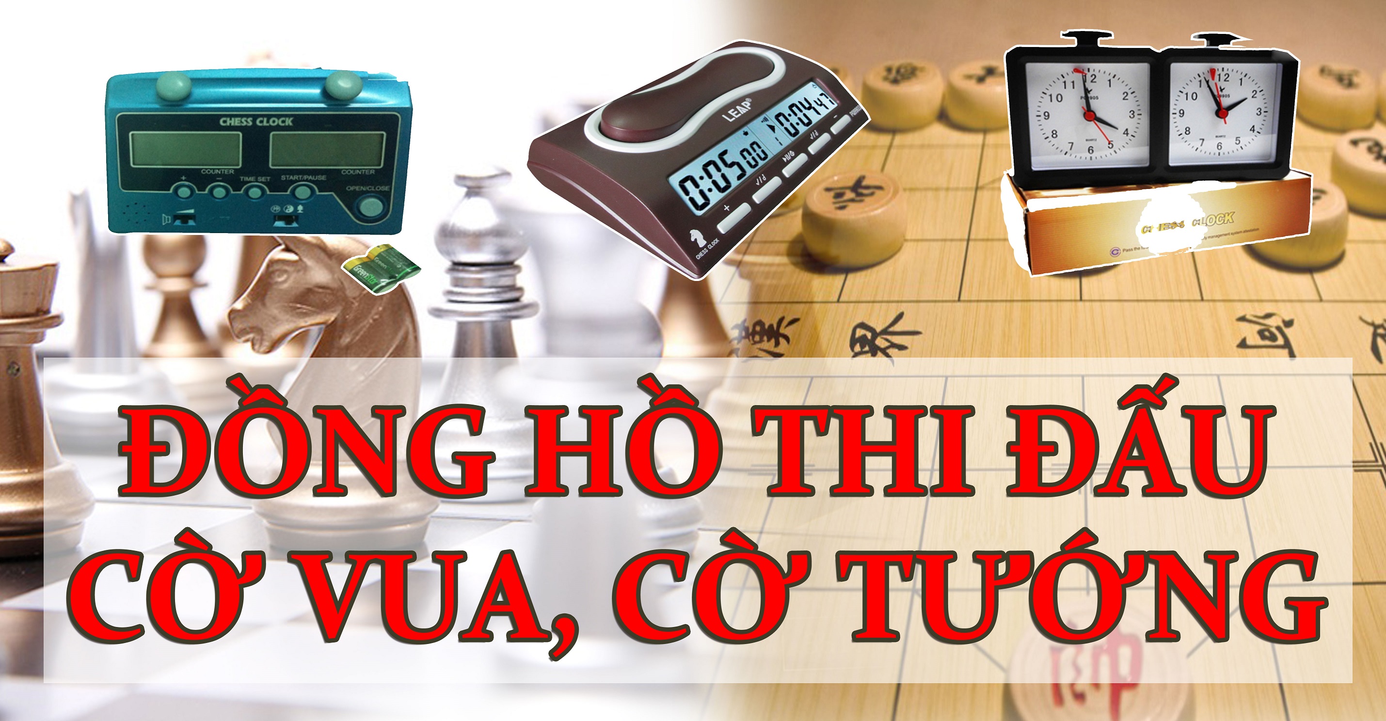 Đồng hồ thi đấu cờ tướng và cờ vua khác nhau gì