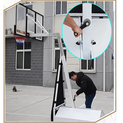 Hiệu chỉnh chiều cao Trụ bóng rổ di động gấp gọn nhập khẩu SG-6