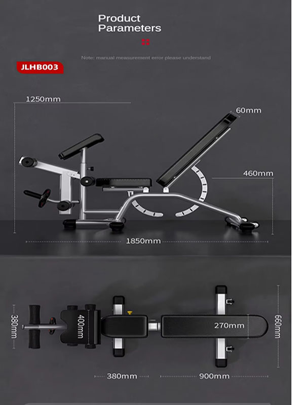 Kích thước lắp đặt ghế tập Gym đa năng cao cấp JL-16