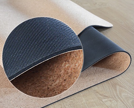 Phần sao su thảm Cork Yoga Mat