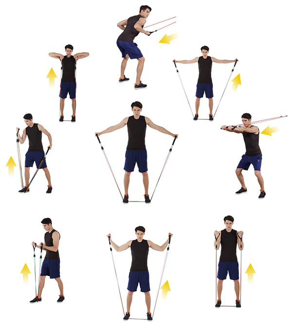 Tập với dây đàn hồi tập thể hình Resistant Band.