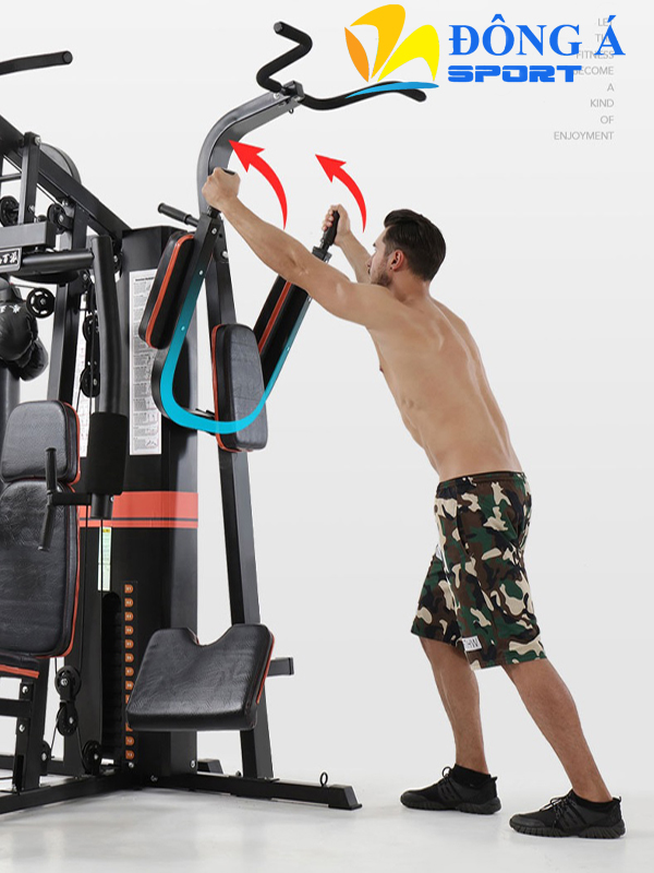 Tập xà đơn, xà kép, ke bụng với giàn tạ BP-806