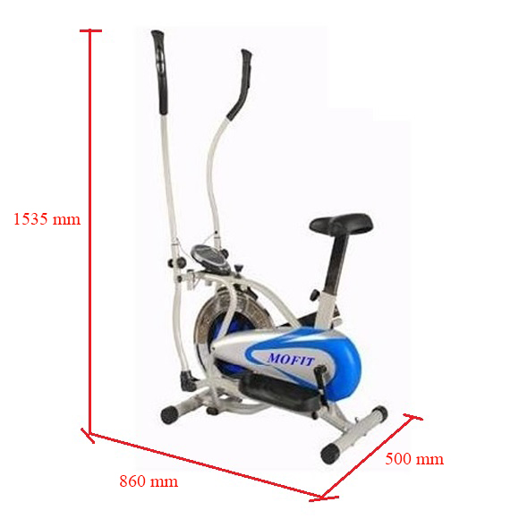 Kích thước xe đạp tập thể dục Obitrack Elite Mo-2081