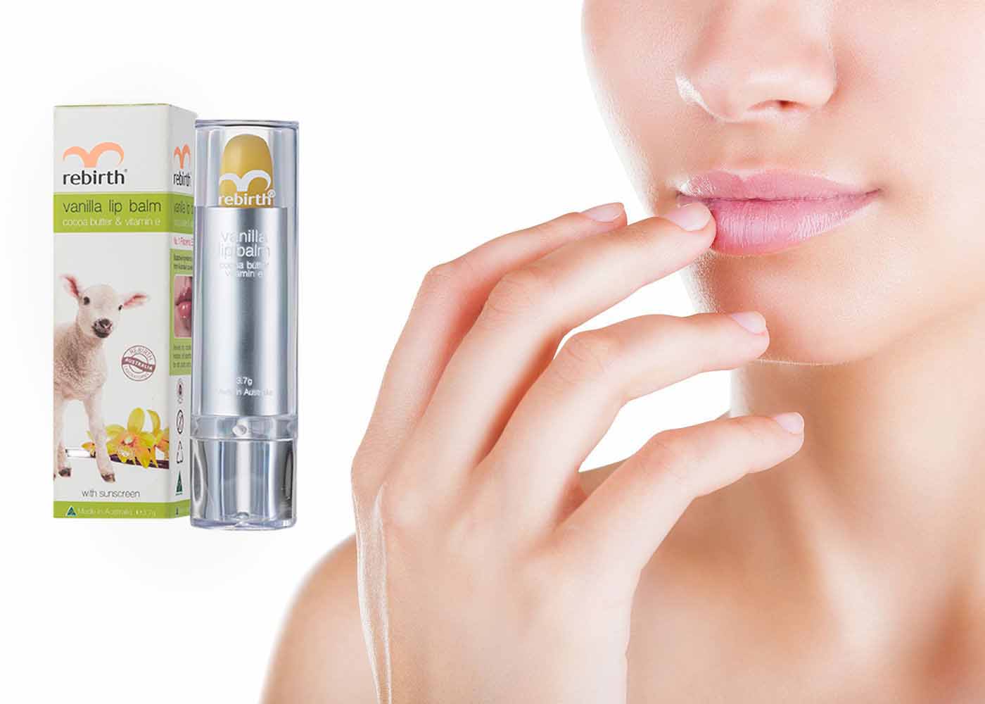 Son Dưỡng Môi Nhau Thai Cừu Rebirth Vanilla Lip Blalm