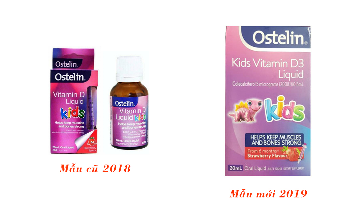 Ostelin Vitamin D Kids Liquid Hộp 20 Ml Của úc