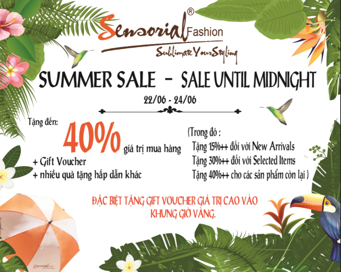 Sensorial Summer Sale – Khuấy động mùa hè!!!